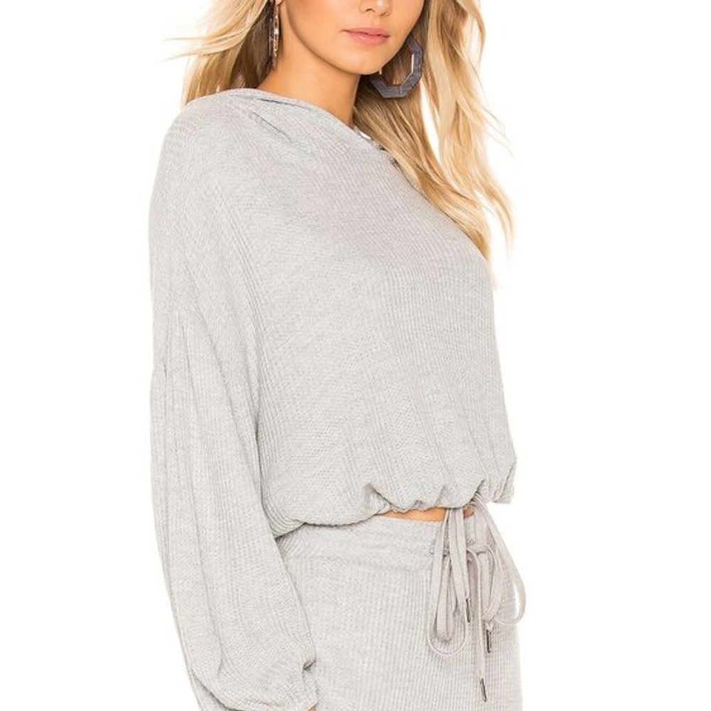 L*Space Venice Beach Hoodie Gray Sz XS/S